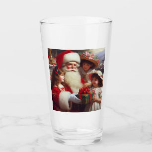 Christmas Santa with Children 1 Glass