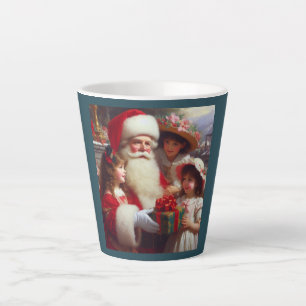 Christmas Santa with Children 1 Latte Mug