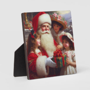 Christmas Santa with Children 1 Plaque