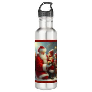 Christmas Santa with Children 2 710 Ml Water Bottle