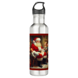 Christmas Santa with Children 3 710 Ml Water Bottle