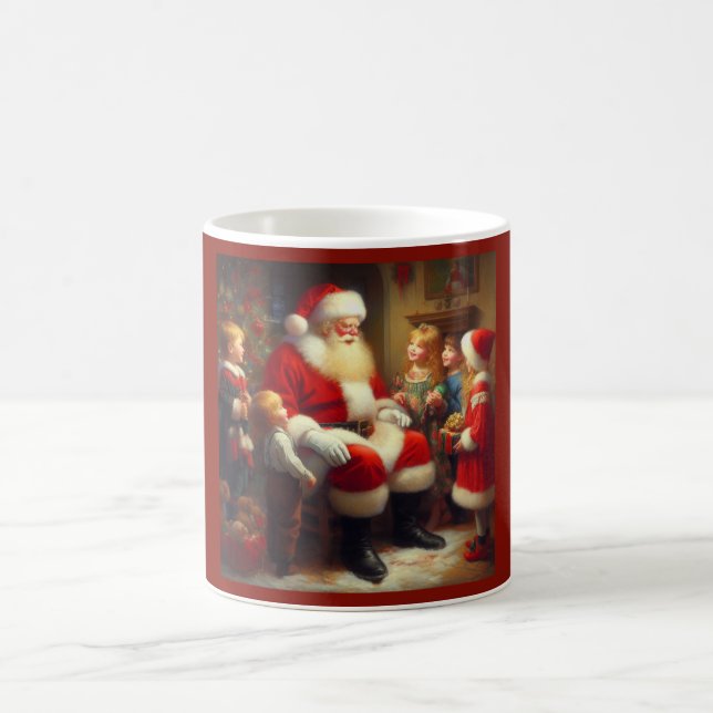 Christmas Santa with Children 3 Coffee Mug (Center)