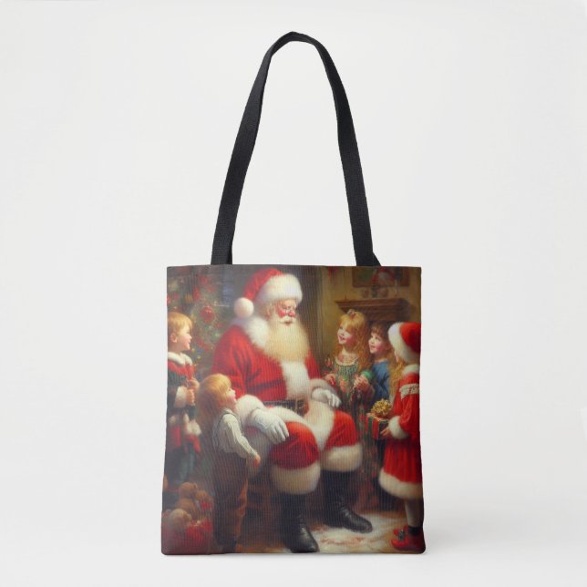 Christmas Santa with Children 3 Tote Bag (Front)