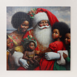 Christmas Santa With Children 7 Jigsaw Puzzle