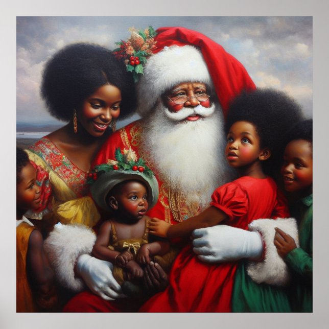 Christmas Santa with Children 7 Poster (Front)