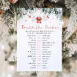 Christmas Santa Would She Rather Baby Shower Game Invitation<br><div class="desc">The Red Santa Gender Neutral Santa Baby Clothes Christmas Santa Baby Would She Rather Baby Shower Game brings a festive twist to your holiday baby shower! Decorated with delicate red snowflakes, eucalyptus greenery, and adorable Santa-inspired baby clothes, this game invites guests to guess the preferences of the mum-to-be by choosing...</div>