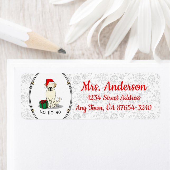 Christmas Santa Yellow Labrador Retriever Cute (Insitu)