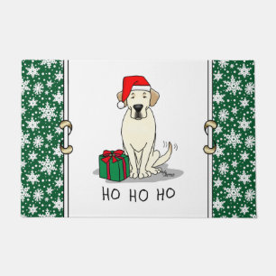Christmas Santa Yellow Labrador Retriever Cute Doormat