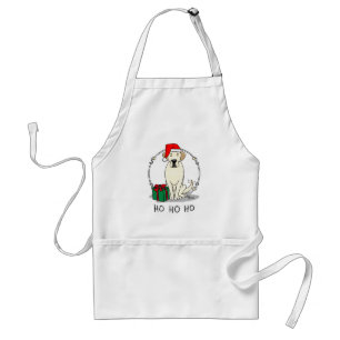 Christmas Santa Yellow Labrador Retriever Cute Standard Apron