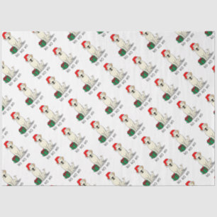 Christmas Santa Yellow Labrador Retriever Cute Tissue Paper