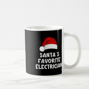 Christmas Santa's Favorite Electrician Funny Xmas Coffee Mug