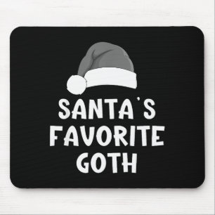 Christmas Santa's Favorite Goth Funny Xmas Pajama Mouse Mat
