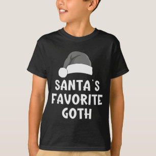 Christmas Santa's Favorite Goth Funny Xmas Pajama T-Shirt