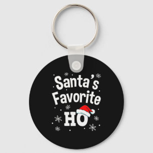Christmas Santa's Favorite Ho Shirt, Adult Naughty Key Ring