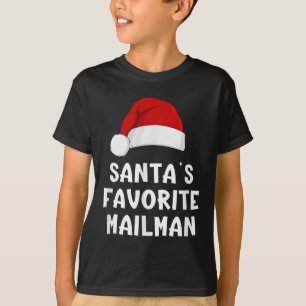 Christmas Santa's Favorite Mailman Funny Xmas Paja T-Shirt