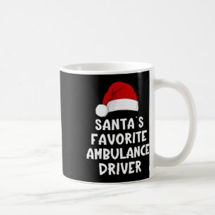 Christmas Santa's Favourite Ambulance Driver Funny Coffee Mug