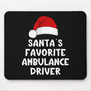 Christmas Santa's Favourite Ambulance Driver Funny Mouse Mat
