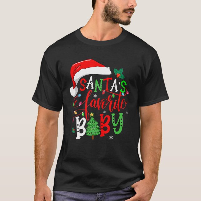 Christmas Santa's Favourite Baby Family Matching C T-Shirt (Front)