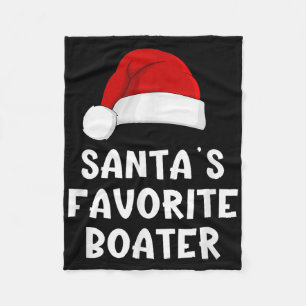 Christmas Santas Favourite Boater Funny Pajama Boa Fleece Blanket