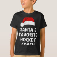Christmas Santas Favourite Hockey Coach Funny Xmas