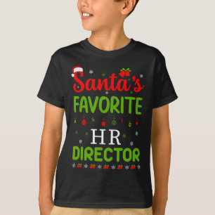 Christmas Santa's Favourite Hr Director Cute Merry T-Shirt