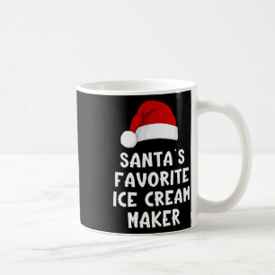 Christmas Santa's Favourite Ice Cream Maker Funny Coffee Mug