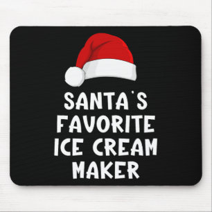 Christmas Santa's Favourite Ice Cream Maker Funny  Mouse Mat