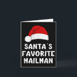 Christmas Santa's Favourite Mailman Funny Xmas Paj Card<br><div class="desc">Christmas Santa's Favourite Mailman Funny Xmas Pajama Stman</div>