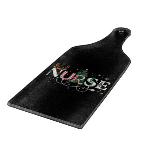 Christmas Santa's Favourite Nurse Xmas Gifts Holid Cutting Board