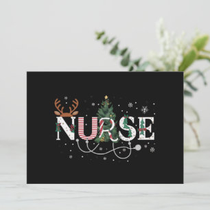 Christmas Santa's Favourite Nurse Xmas Gifts Holid Holiday Card