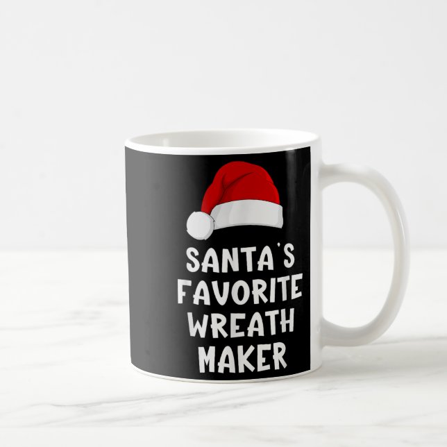 Christmas Santa's Favourite Wreath Maker Funny Xma Coffee Mug (Right)