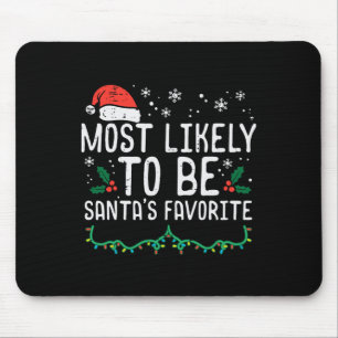 Christmas Santas Favourite Xmas Family Match Kids Mouse Mat