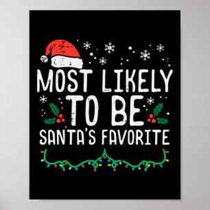 Christmas Santas Favourite Xmas Family Match Kids  Poster