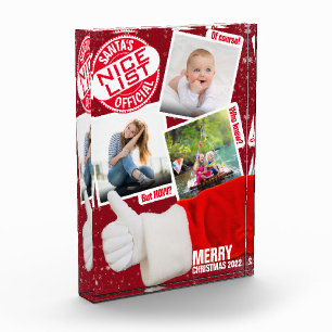Christmas   Santa's Nice List   3-Photo Collage Photo Block
