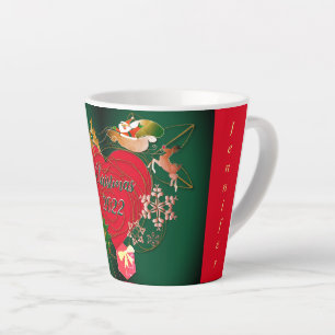 Christmas Santa's Reindeer Latte Mug