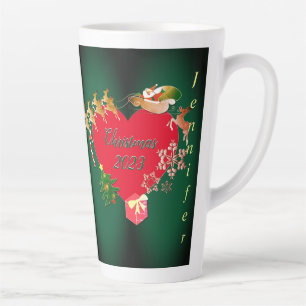 Christmas Santa's Reindeer Latte Mug
