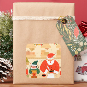  Christmas Santa's Special Delivery Square Sticker