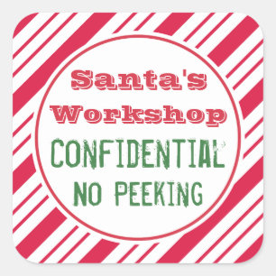 Christmas Santa's Workshop Gift Tags Stickers