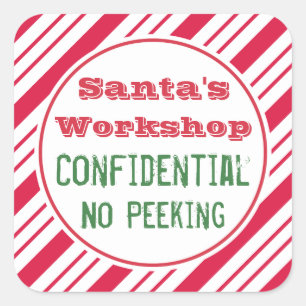 Christmas Santa's Workshop Gift Tags Stickers