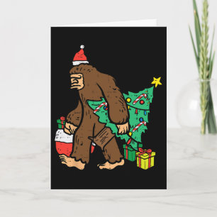 Christmas Sasquatch Bigfoot Xmas Kids Men Women Yo Card