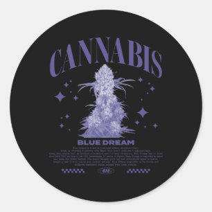 Christmas Sativa Hybrid Strain Blue Dream  Classic Round Sticker