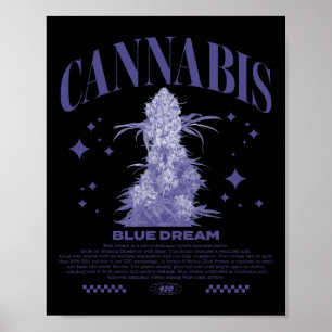 Christmas Sativa Hybrid Strain Blue Dream Poster