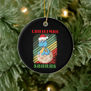 CHRISTMAS SAURS CERAMIC TREE DECORATION