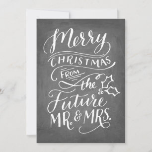 Christmas Save The Date No Photo Hand Lettered