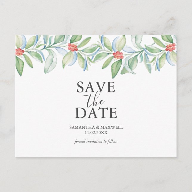 Christmas Save The Date Postcards (Front)