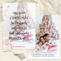 Christmas Saying Photo Overlay Navy Artsy Text