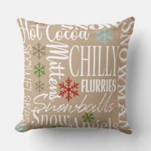 Christmas Sayings/Christmas Bows Pillow
