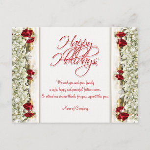 Christmas sayings Xmas Corporate thanks Postcard