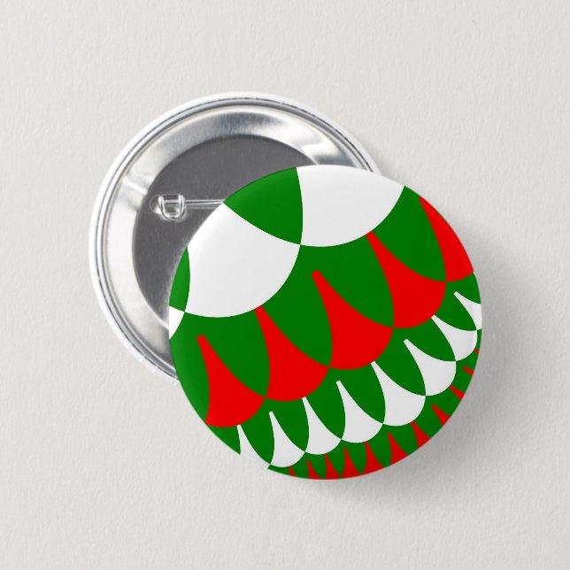 Christmas Scales 6 Cm Round Badge (Front & Back)