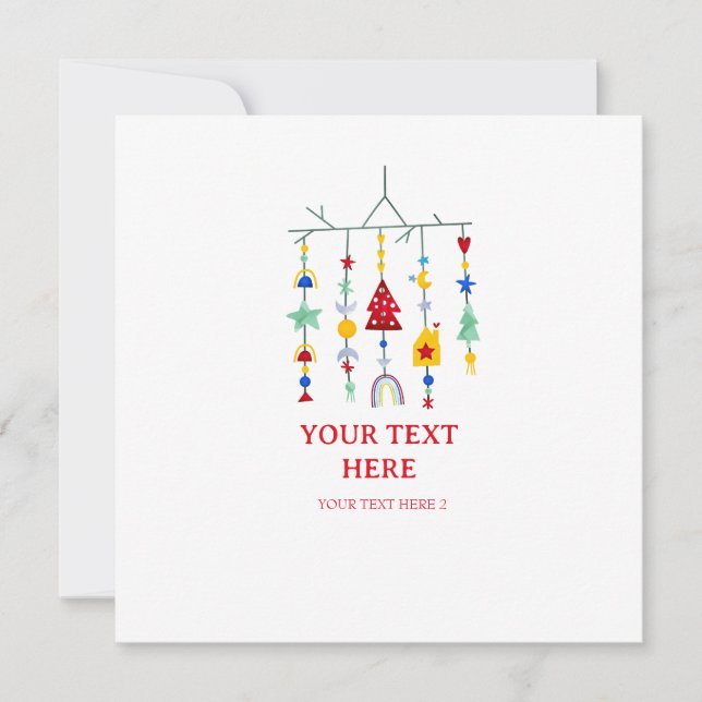 Christmas Scandi Minimalist Simple Holiday  (Front)